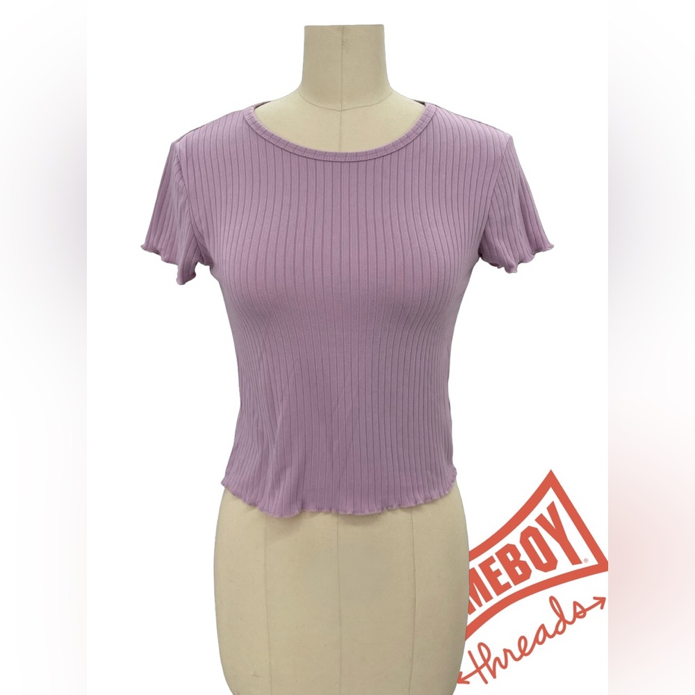 Bluenotes Purple Ribbed Women’s Top Size S/P